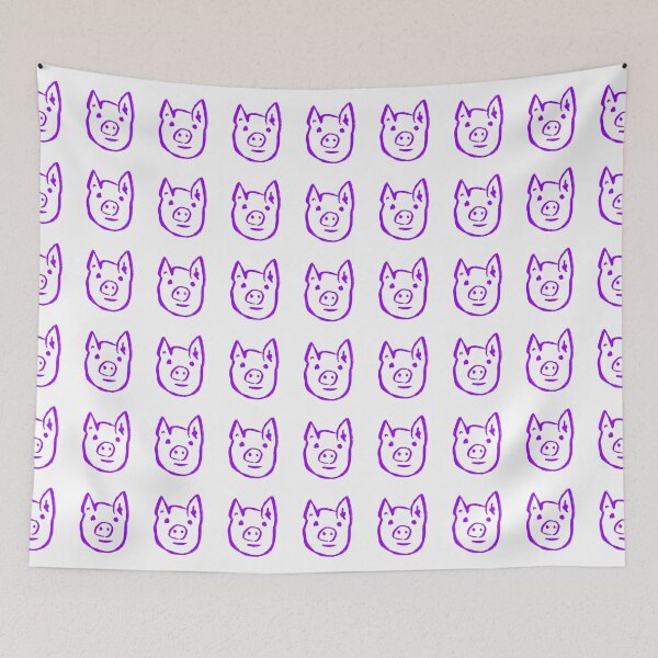 Item preview, Vivid Violet Purple Piggy Face  designed and sold by MagentaTwilight.