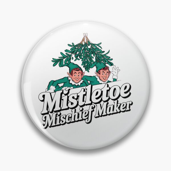 Item preview, Mistletoe Mischief Maker Elf Duo – Funny Holiday Elf Design designed and sold by SewRed.