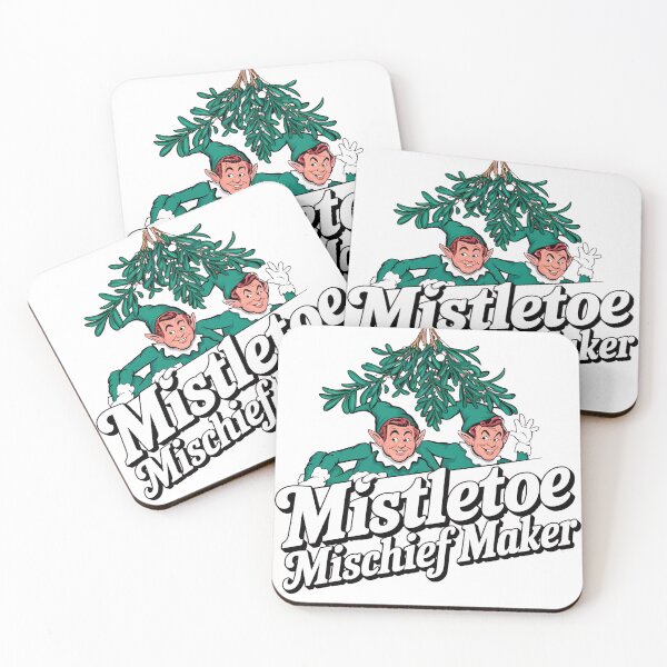 Item preview, Mistletoe Mischief Maker Elf Duo – Funny Holiday Elf Design designed and sold by SewRed.