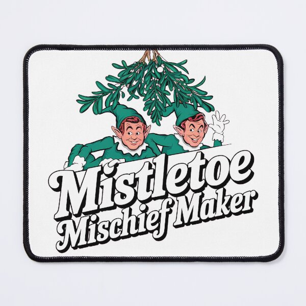 Item preview, Mistletoe Mischief Maker Elf Duo – Funny Holiday Elf Design designed and sold by SewRed.