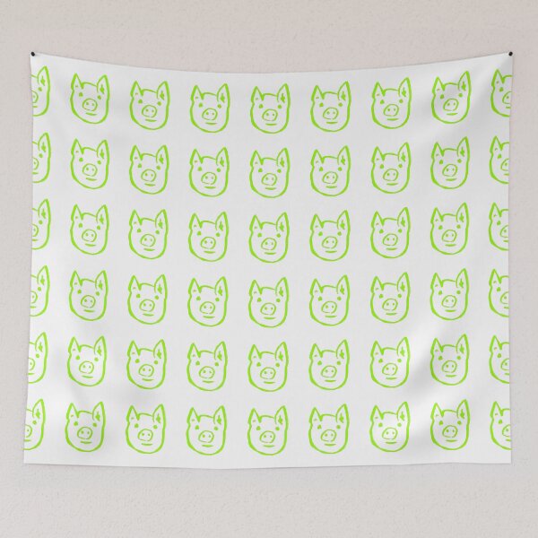 Item preview, Neon Lime Green Piggy Face  designed and sold by MagentaTwilight.