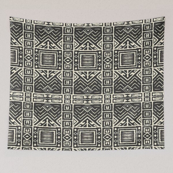 Item preview,  Black  African Mud Cloth Textile Pattern designed and sold by Tamas Das.