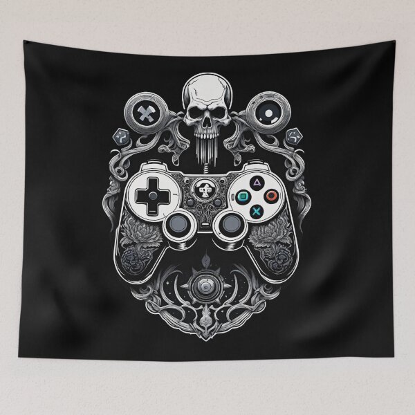 Item preview, Black and white video game controller  designed and sold by Heaven Welch.
