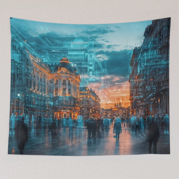 Item preview, Echoes of the Future: A Digital Metropolis Awakens designed and sold by oanaunciuleanu.