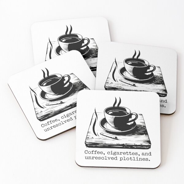 Item preview, Coffee, cigarettes, and unresolved plotlines classic noir film designed and sold by CogniCraft.