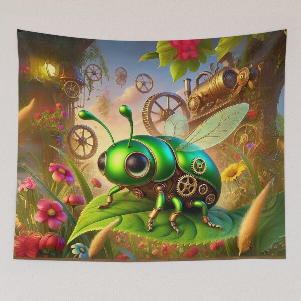 Item preview, Steampunk Green June Beetle designed and sold by Sillytoe.