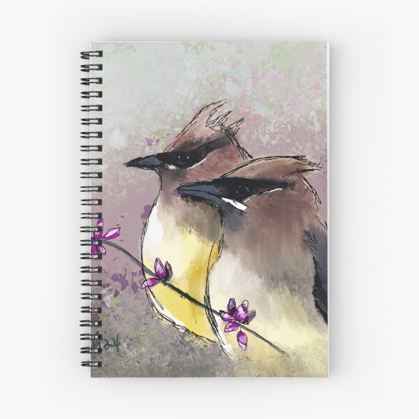 Item preview, Cedar Waxwings with Red Buds designed and sold by Kim Rausch.