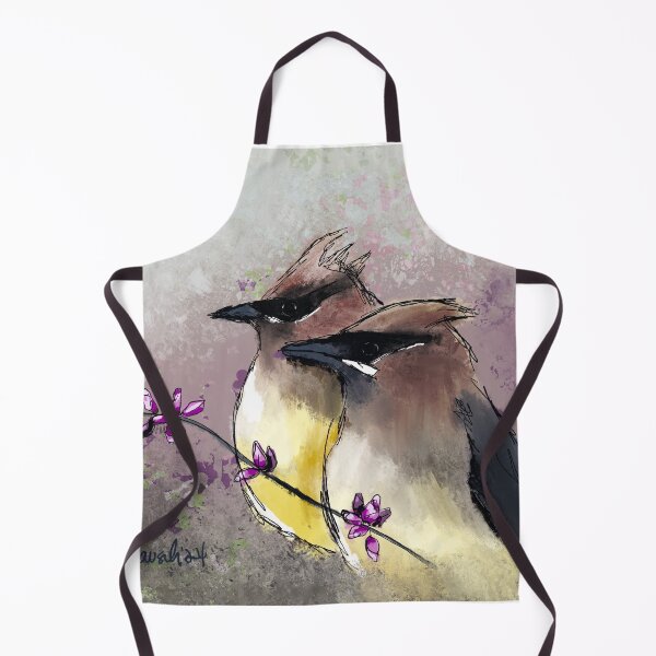 Item preview, Cedar Waxwings with Red Buds designed and sold by Kim Rausch.