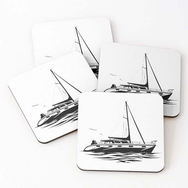 Item preview, Sailboat Sloop Yacht Catamaran Ship Sea Scene Board designed and sold by inkoutninja.