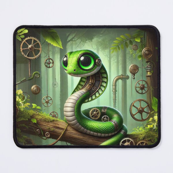 Item preview, Steampunk Green Rat Snake designed and sold by Sillytoe.