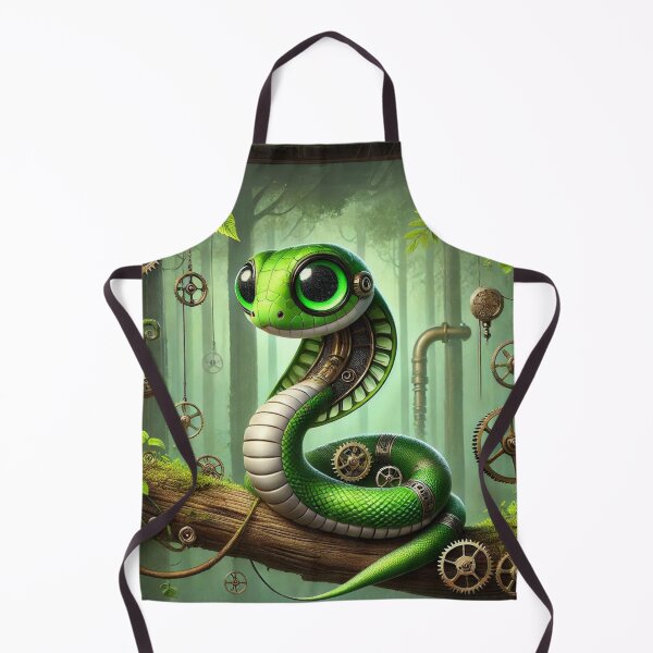 Item preview, Steampunk Green Rat Snake designed and sold by Sillytoe.