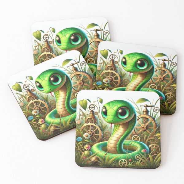 Item preview, Steampunk Green Snake designed and sold by Sillytoe.