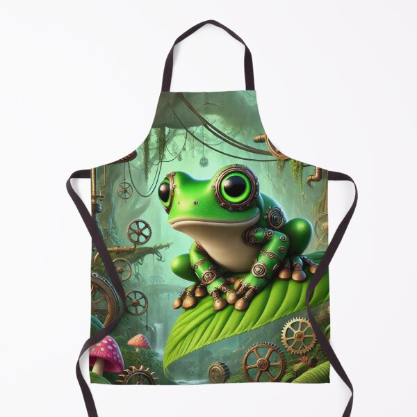 Item preview, Steampunk Green Tree Frog designed and sold by Sillytoe.
