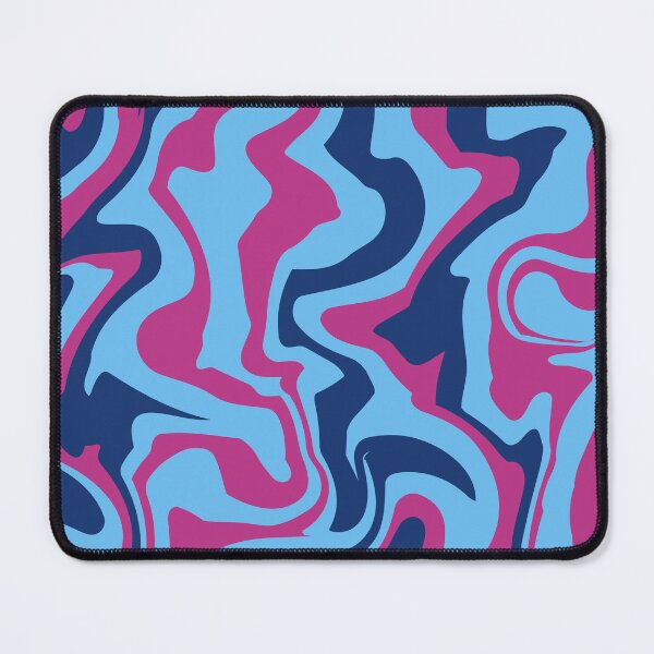 Item preview, Abstract Fluid Pattern with Blue and Pink Curves in Retro Style designed and sold by ploen kongsuwan.