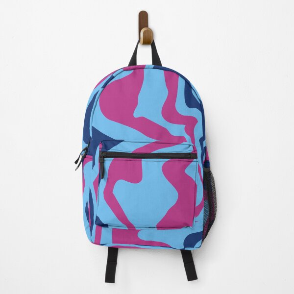 Item preview, Abstract Fluid Pattern with Blue and Pink Curves in Retro Style designed and sold by ploen kongsuwan.