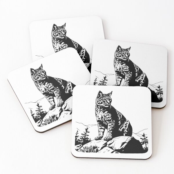 Item preview, Bobcat Lynx Bobtail Felis Rusty Red Spotted Wildcat designed and sold by inkoutninja.