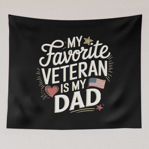 Item preview, My Favorite Veteran Is My Dad Military Veteran Dad Quotes designed and sold by ArabCorner.