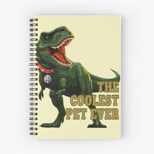 Item preview, realistic colorful whole body portrait of a green angry roaring T-rex in a red dog collar designed and sold by BoiTDesigns.
