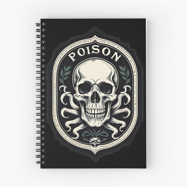 Item preview, Poison skull label art designed and sold by Heaven Welch.