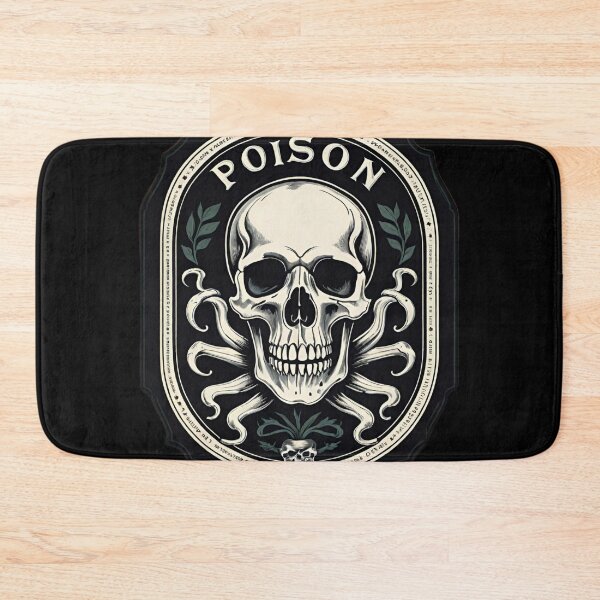 Item preview, Poison skull label art designed and sold by Heaven Welch.