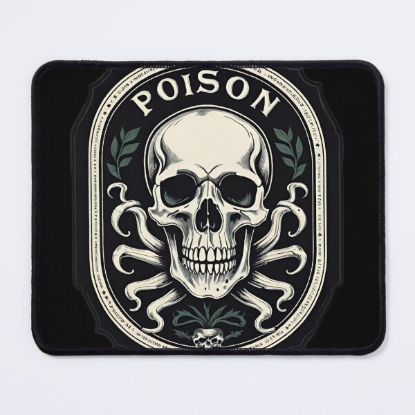 Item preview, Poison skull label art designed and sold by Heaven Welch.