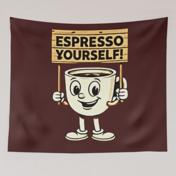 Item preview,  "Espresso Yourself: A Brew-tifully Bold Statement!" designed and sold by Mahe Jabeen.