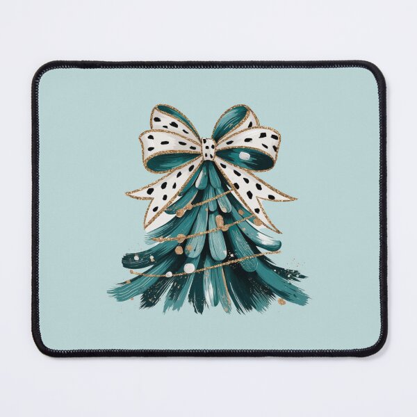 Item preview, Brush stroke paint Christmas Tree preppy Dalmatian bow  designed and sold by RachelRebel.