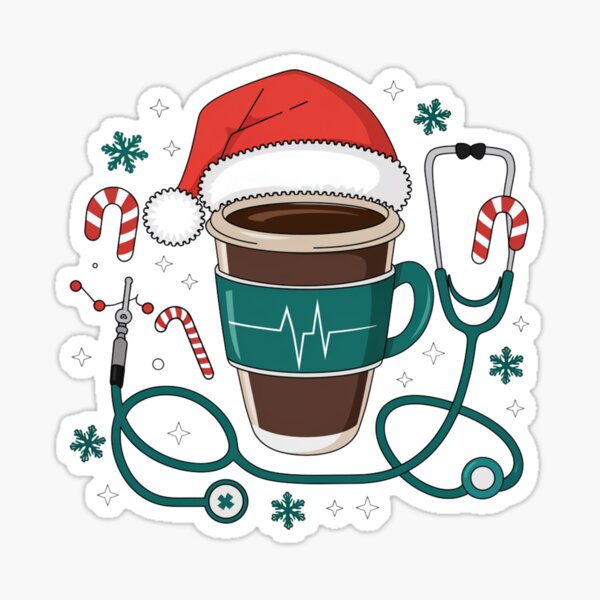 Item preview, CHRISTMAS NURSE CUTE COFFEE by Mojpresso designed and sold by mojpresso.