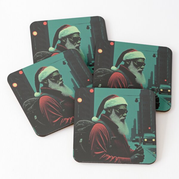 Item preview, Cyberpunk Santa in the City Shadows designed and sold by WILD-WILD-CAT.
