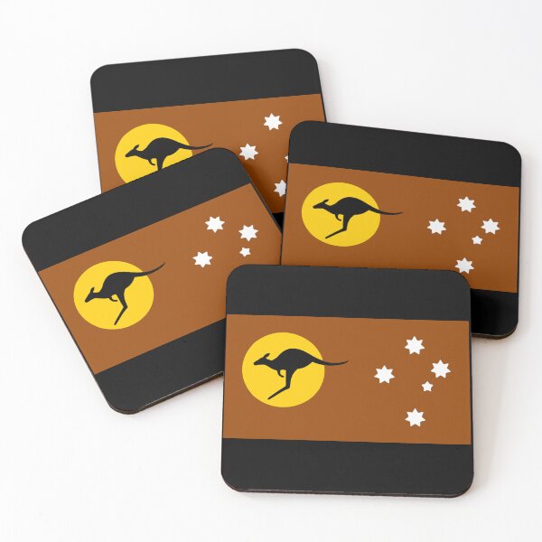 Item preview, Aussie Kangaroo Sun Flag. Ochre. Art designed and sold by Kangaroo Sun.