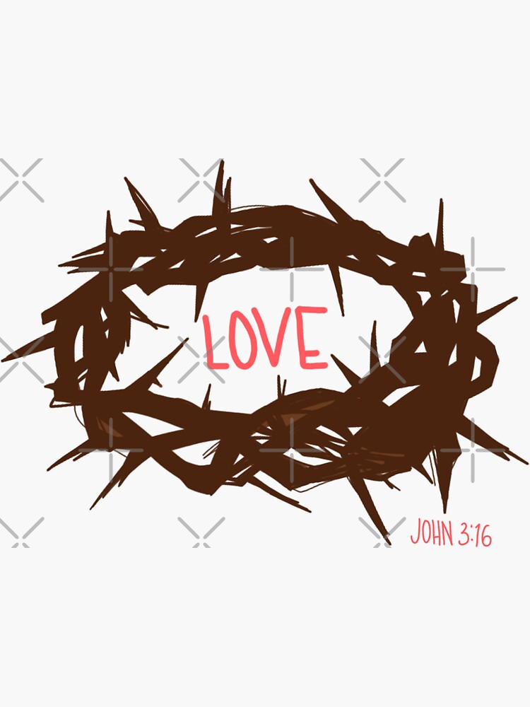 love - John 3:16 Sticker