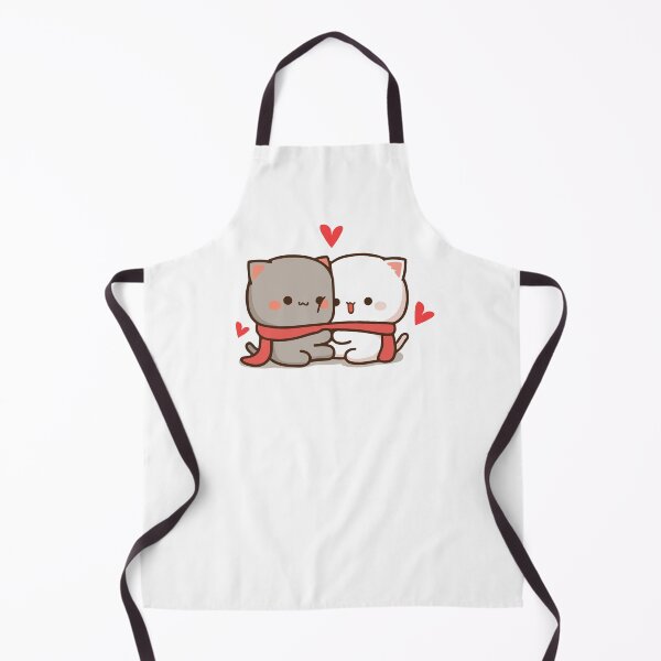 Item preview, Mochi Milka peach goma cat wearing scarf designed and sold by ThePurplePrints.