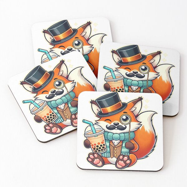 Item preview, Detective Sips: Fancy Boba Fox designed and sold by CyberPeakZ.