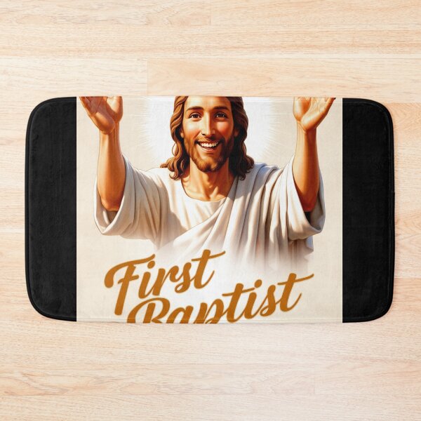 Item preview, First Baptist Jesus with Open Arms Inviting Smile for Church Team designed and sold by tshirtart2024.