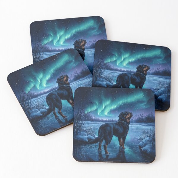Item preview, Rottweiler Under Northern Lights designed and sold by Nocturne  Paws.