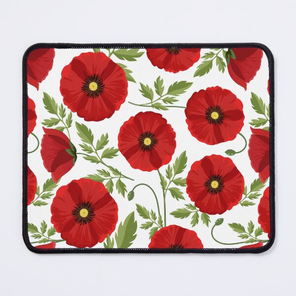 Item preview, Poppy Flowers blooming joyful Pattern designed and sold by BluedarkArt.