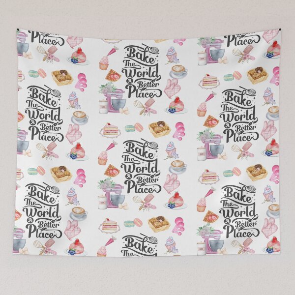 Item preview, Bake The World A Better Place: Inspirational Gifts For Baking Lovers, Dessert Lovers, Bakers designed and sold by kassiekewl.