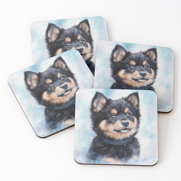 Item preview, Arctic Finnish Lapphund Painting designed and sold by Nocturne  Paws.