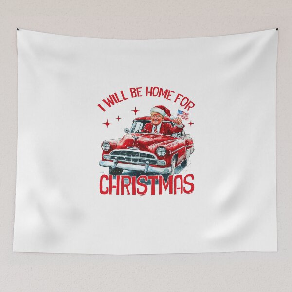 Item preview, I Will Be Home for Christmas Trump Santa designed and sold by byrneberridge.