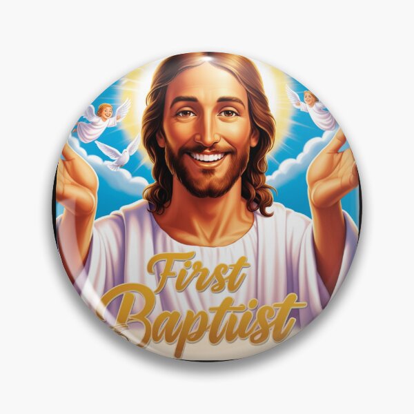 Artikelvorschau, First Baptist, Willkommen, Jesus, Offene Arme, Einladend, Lächeln, Kirche, Team, Kinder entworfen und verkauft von tshirtart2024.
