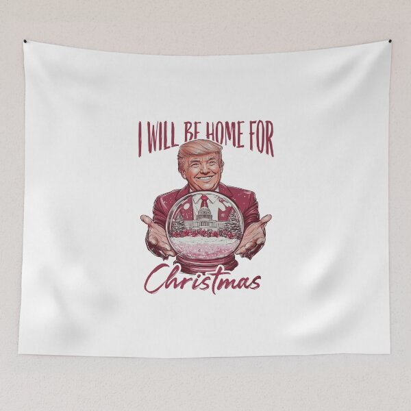 Item preview, Retro Christmas Trump I Will Be HOme For Christmas designed and sold by byrneberridge.