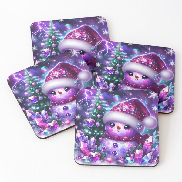 Item preview, A Purple Crystal Snow Sweetheart - snowman girl designed and sold by EmeraldeaDesign.
