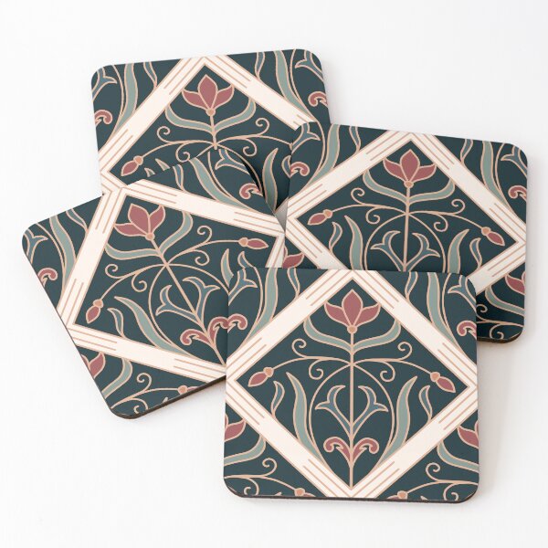 Item preview, Floral tile pattern designed and sold by Aakanksha97.