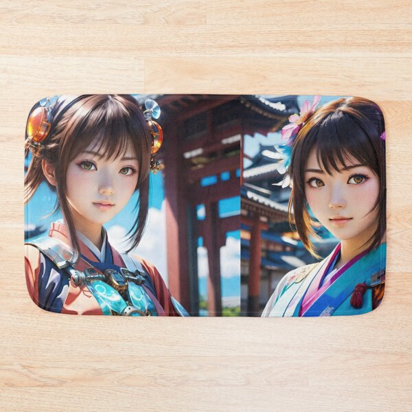 Item preview, Sisters in Front of an East Asian Architectural Backdrop designed and sold by masabo.