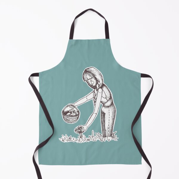 Item preview, Mushroom Explorer in the Forest - Ink Illustration designed and sold by MartaGarcia-.