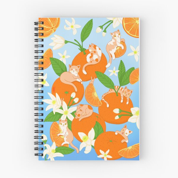 Item preview, Mandarin Orange Meows: Cats and Mandarins designed and sold by Marta Tesoro.