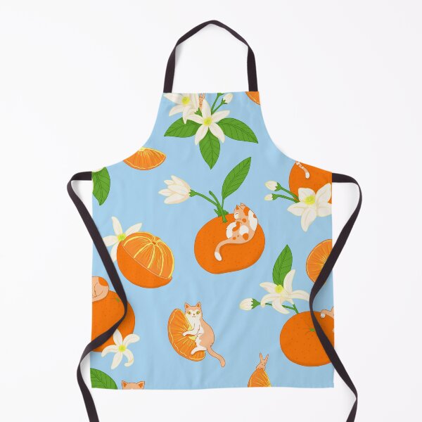 Item preview, Mandarin Orange Meows: Cats and Mandarins designed and sold by Marta Tesoro.