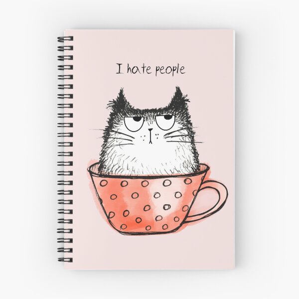 Item preview, Boceto de ilustración dibujado a mano de gatos divertidos designed and sold by Makitsu Neko.