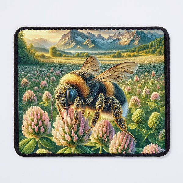 Item preview, Bumblebee in PNW field of clover  designed and sold by Catherine Harrison.