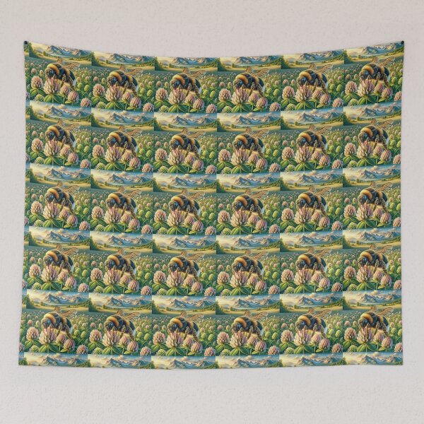 Item preview, Bumblebee in PNW field of clover  designed and sold by Catherine Harrison.